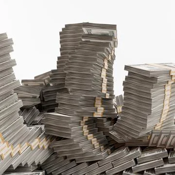 Large amount of American banknotes Illustrazione stock