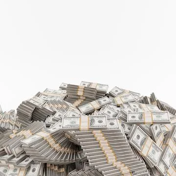 Large amount of American banknotes Иллюстрация