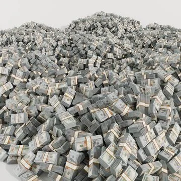 Large amount of American banknotes Illustrazione stock