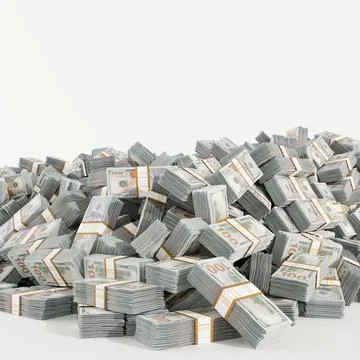 Large amount of American banknotes Illustrazione stock