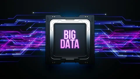 Large amount of data . animation on the theme of computer technology with the Stock Footage 223244992