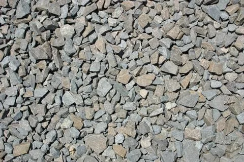 A large amount of gray and brown gravel Foto stock