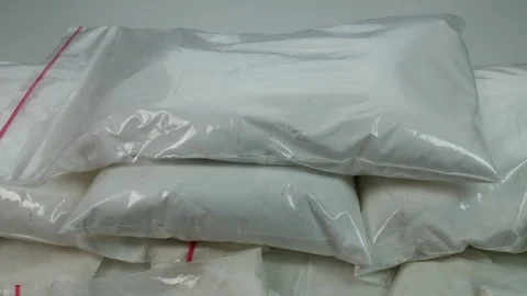 Large amounts of cocaine Stock Footage 89331013