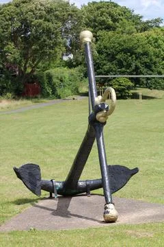 Large anchor in Appledore, North Devon Stock Photos