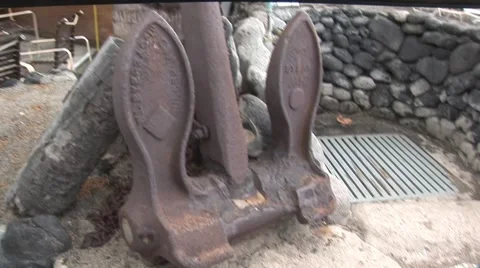 Large Anchor at Tropical Bar Stock Footage 5239876