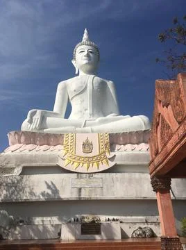 Large ancient buddha statue Stock Photos