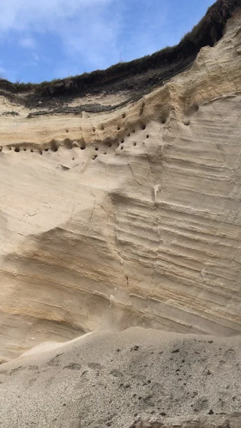 Large and high quarry of sand Stock Footage 188318221