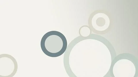 Large and small circular outlines overlap in pale blue, mint, ivory, and gr.. Stock Illustration