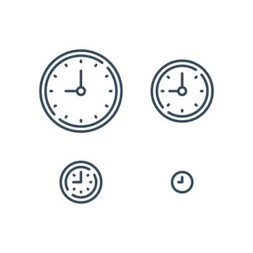 Large and small clock, time concept, fast services Stock Illustration