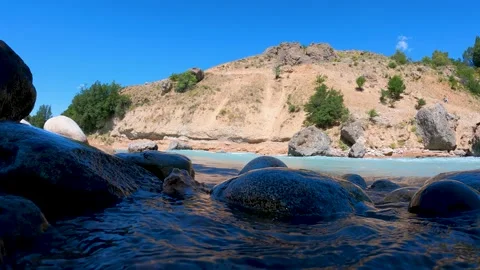 Large and small rocks along the river Stock Footage 171815430