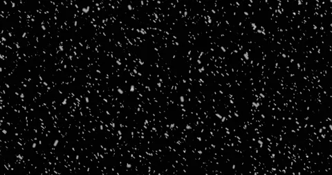 Large and small snowflakes. Isolated falling snow, Alpha, Ethereal, Intense,  Stock Footage 133013986