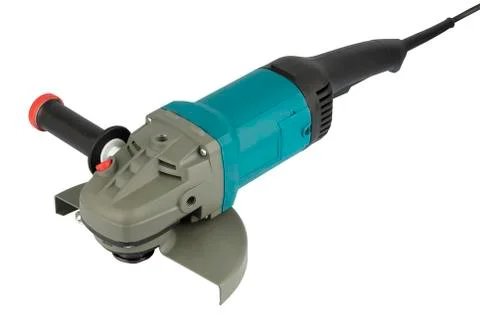 Large angle grinder isolated on white background Stock Photos