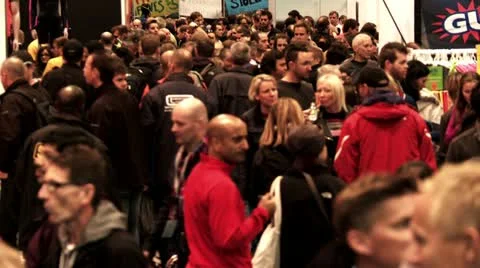Large anonymous city crowd 1 Stock Footage 12452625