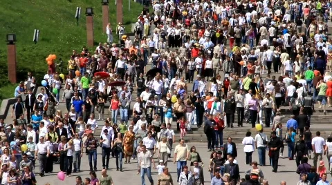 Large anonymous crowd Video stock 714610
