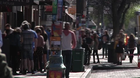 Large Anonymous Crowd Stock Footage 48078634