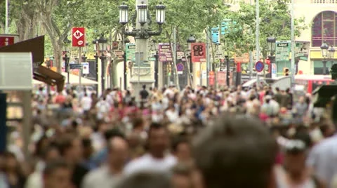 Large anonymous crowd in slow motion 06 Stock Footage 24596405