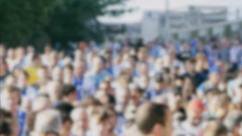 Large Anonymous Crowd Walking on the Street Stock-Footage 106876776