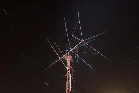 Large antenna on the background of the sky Stock Photos