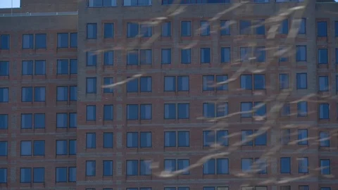 Large Apartment Complex with Rows of Windows Stock Footage 92184076