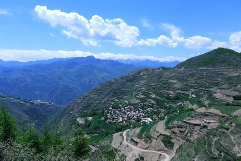 A Large Area of Terraces Stock Photos