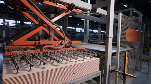 Large-Area vacuum gripping system fmc for controlled handling of tiles. Stock Footage 321369727