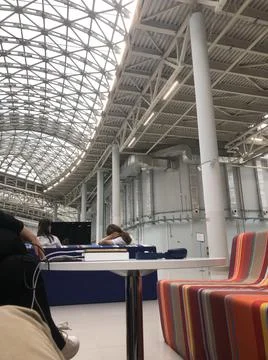 Large Arena with a transparent ceiling Stock-Fotos