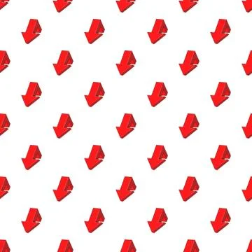 Large arrow shows down pattern, cartoon style Stock Illustration