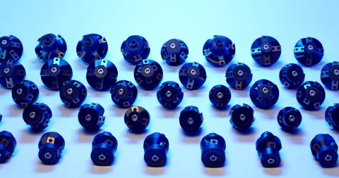 Large assortment of professional CNC milling cutter heads Video stock 329477834