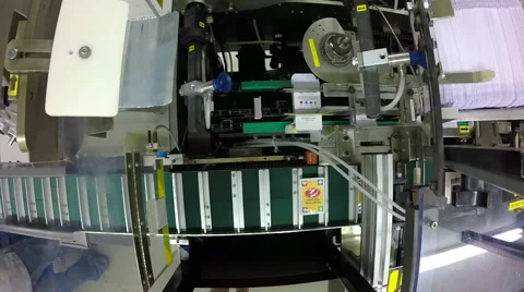 Large automated card making machine assembly line Stock Footage 40064653