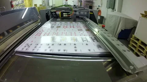 Large automated card making machine assembly line Stock Footage 40064977