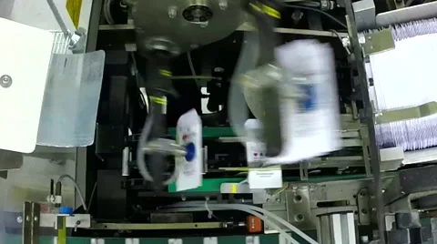 Large automated card making machine assembly line Stock Footage 40065514