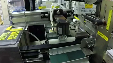 Large automated card making machine assembly line Stock Footage 40065664