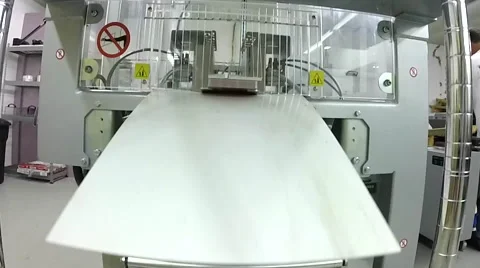 Large automated card making machine assembly line Stock Footage 40131016