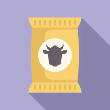 Large bag of cattle feed is sitting on a surface Stock-Illustration
