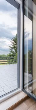 Large balcony with beautiful view Stock Photos