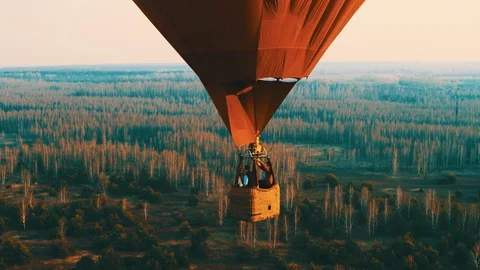 A large balloon in the sky Stock Footage 129588179