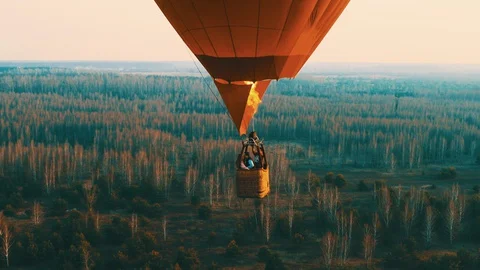 A large balloon in the sky Stock Footage 129588244