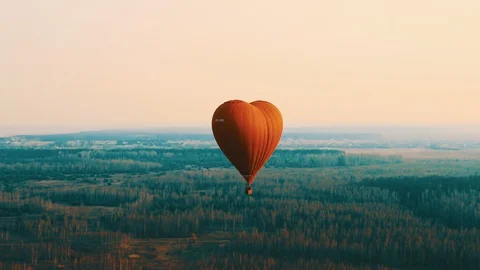 A large balloon in the sky Stock Footage 129588678