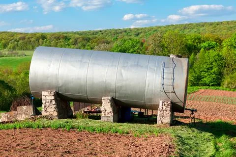 Large Barrel for Irrigation Stock Photos