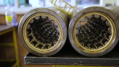 Large bearings from the train Stockbeeldmateriaal 80452812