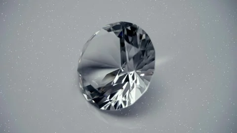 A large, beautiful diamond slides over a white (black) surface  Vídeos de archivo 330901155