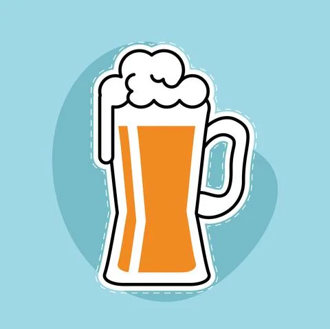 Large beer drink Stock Illustration