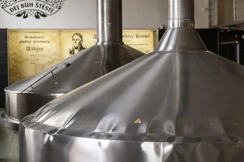 Large beer tanks Stock Photos