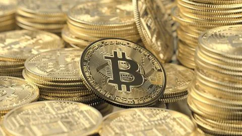 Large Bitcoin collection Stock Illustration