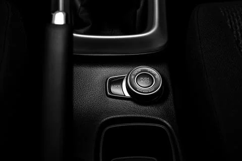 Large black car speed mode switch Stock Photos
