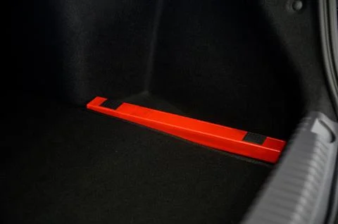 Large black empty car trunk. Open car trunk close up Stock Photos