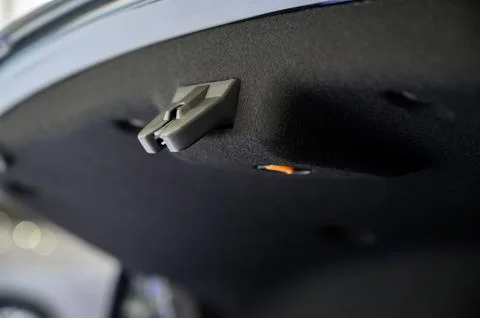 Large black empty car trunk. Open car trunk close up Stock Photos