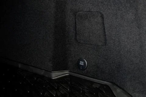 Large black empty car trunk. Open car trunk close up Stock Photos