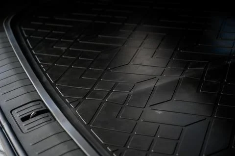 Large black empty car trunk. Open car trunk close up Stock Photos