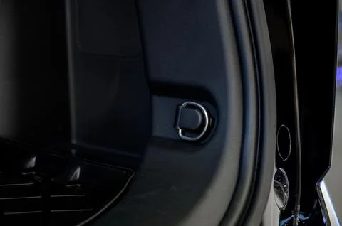 Large black empty car trunk. Open car trunk close up Stock Photos